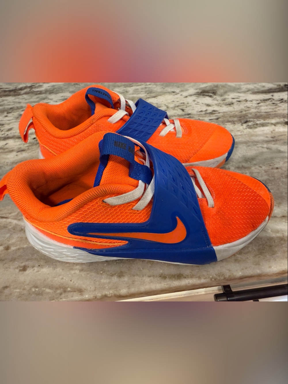 Nike Kids' Orange and Blue Basketball Sneakers